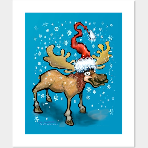 Christmoose Wall Art by Kevin Middleton